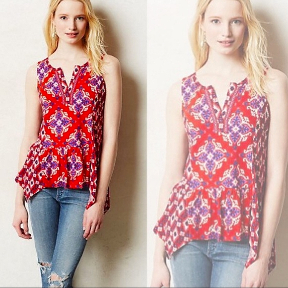 Anthropologie • Akemi + Kin Galapa Cotton Model Split Tank - Picture 1 of 7